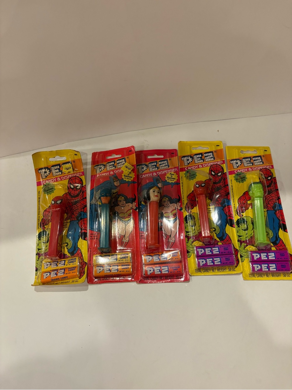 Five Brand New Superhero Pez Dispensers